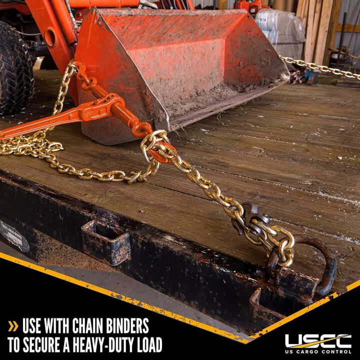 Columbus Mckinnon Heavy Duty Ratchet Load Binder for 3/8 Inch Grade 80 or Grade 100 Orange, large image number 5