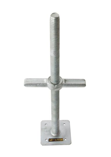 Metaltech 24-in Galvanized Leveling Jack with Plate (Solid)