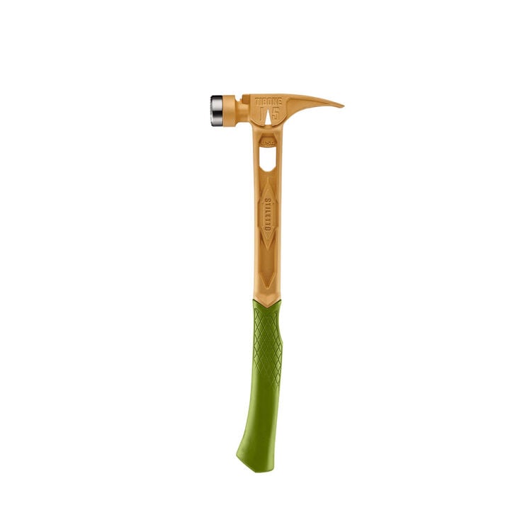 Stiletto TIBONE 15oz Limited Edition Gold Titanium Framing Hammer with Green Handle
