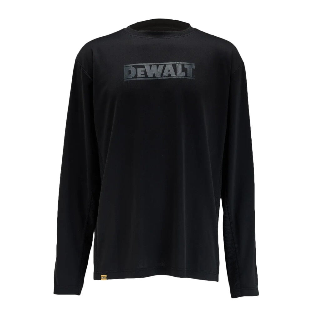 DEWALT Truro Performance Long Sleeve T-Shirt Black Size Large - DXWW50155-001-L