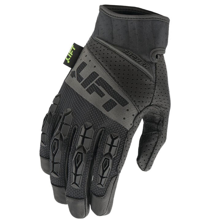 Lift Safety Gloves Genuine Leather Anti-Vibration Tacker Small Black