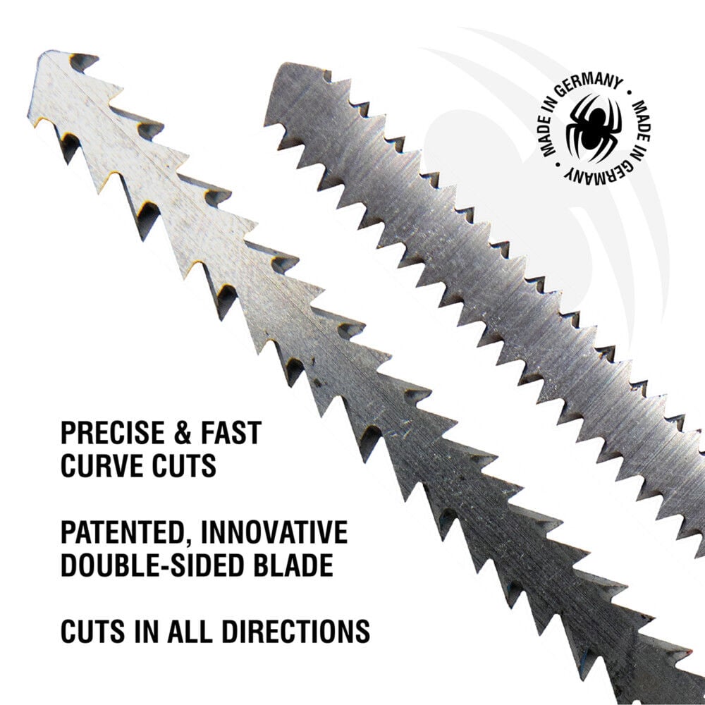 Spyder Single & Double-Sided Jig Saw Blade Set, 5 Pieces, large image number 4