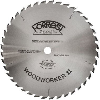 Forrest Woodworker II 12In x 40T ATB Blade, large image number 0