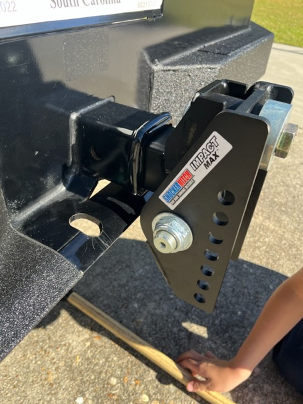 Shocker Hitch 20K Impact Max 2 1/2 Inch Cushion Hitch & Black Combo Sway Bar Tab Ball Mount 2 Inch & 2 5/16 Inch Hitch Balls, large image number 9