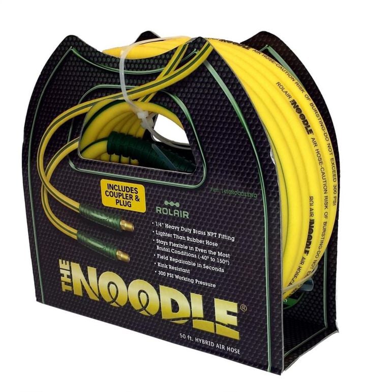 Rolair 3/8 In. x 50 Ft. Noodle Air Compressor Hose (incl. 1/4in coupler/plug), large image number 1