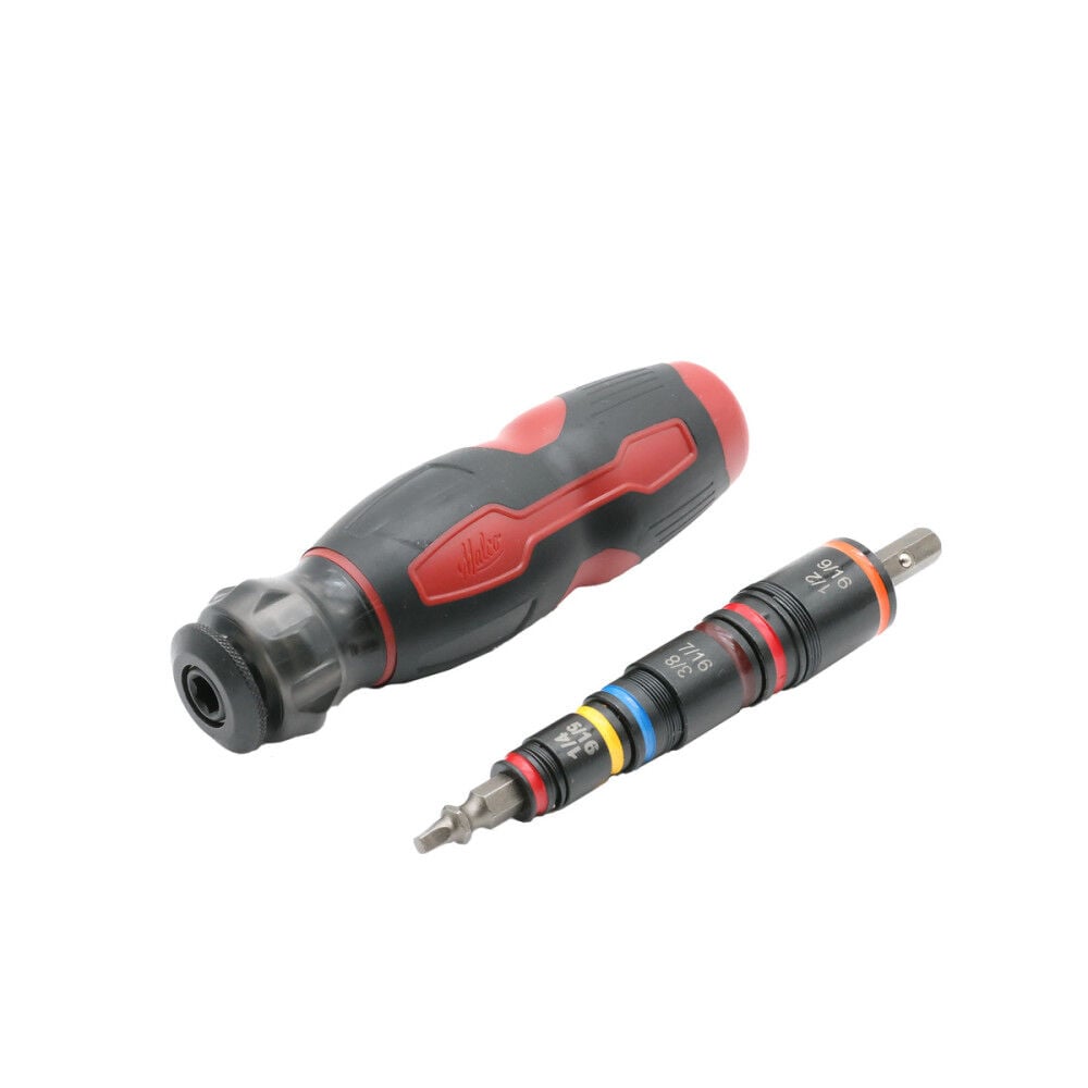 Malco Products C-RHEX 7-in-1 Flip Bit Socket Set #2 Robertson Square with Premium Grip Handle, large image number 2