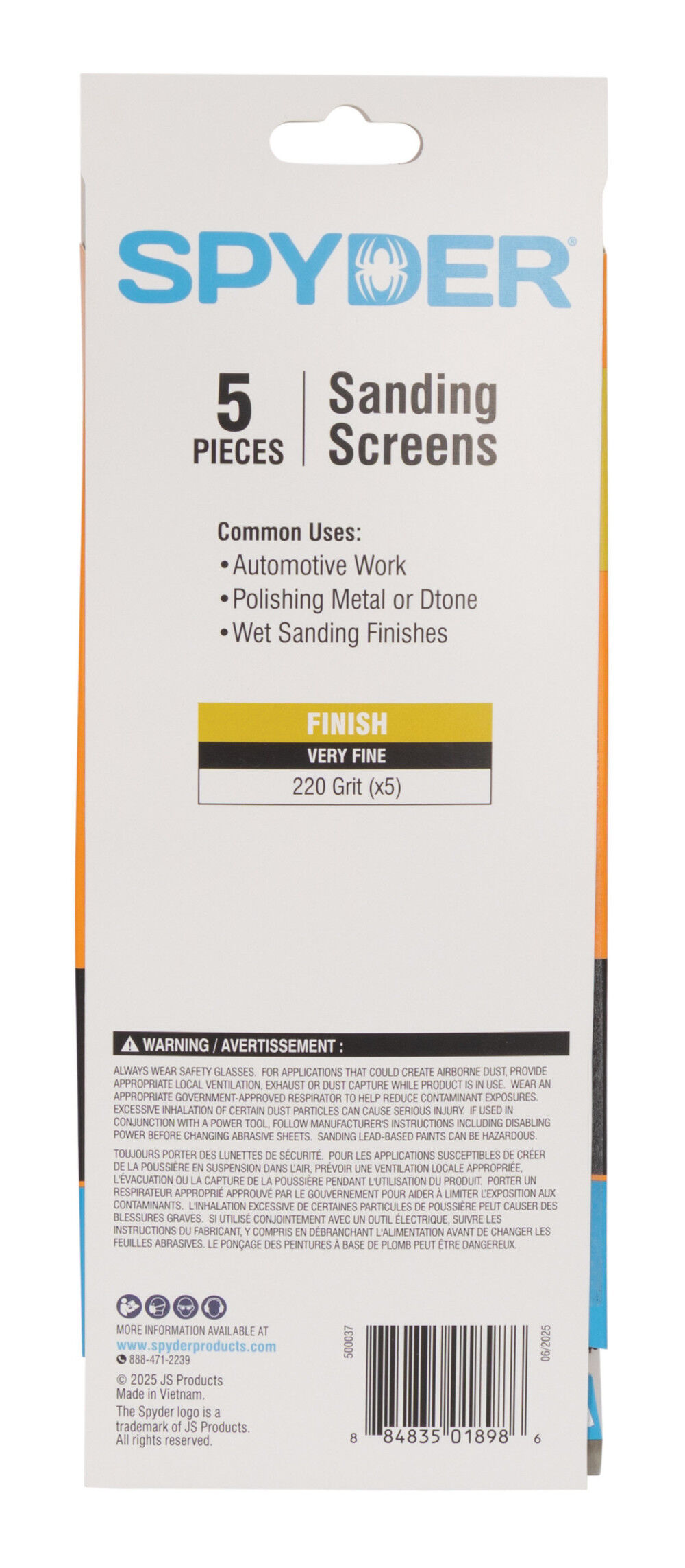 Spyder 220 Grit Silicon Carbide Sanding Screens, 4.5 x 11.5 Inch, 5 Pieces, large image number 8
