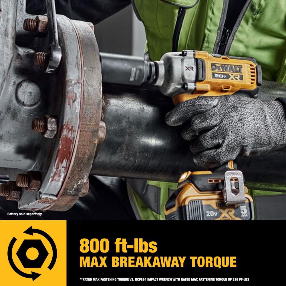 DEWALT 20V MAX XR 1/2in Mid Range Impact Wrench Kit with Hog Ring Anvil, large image number 12