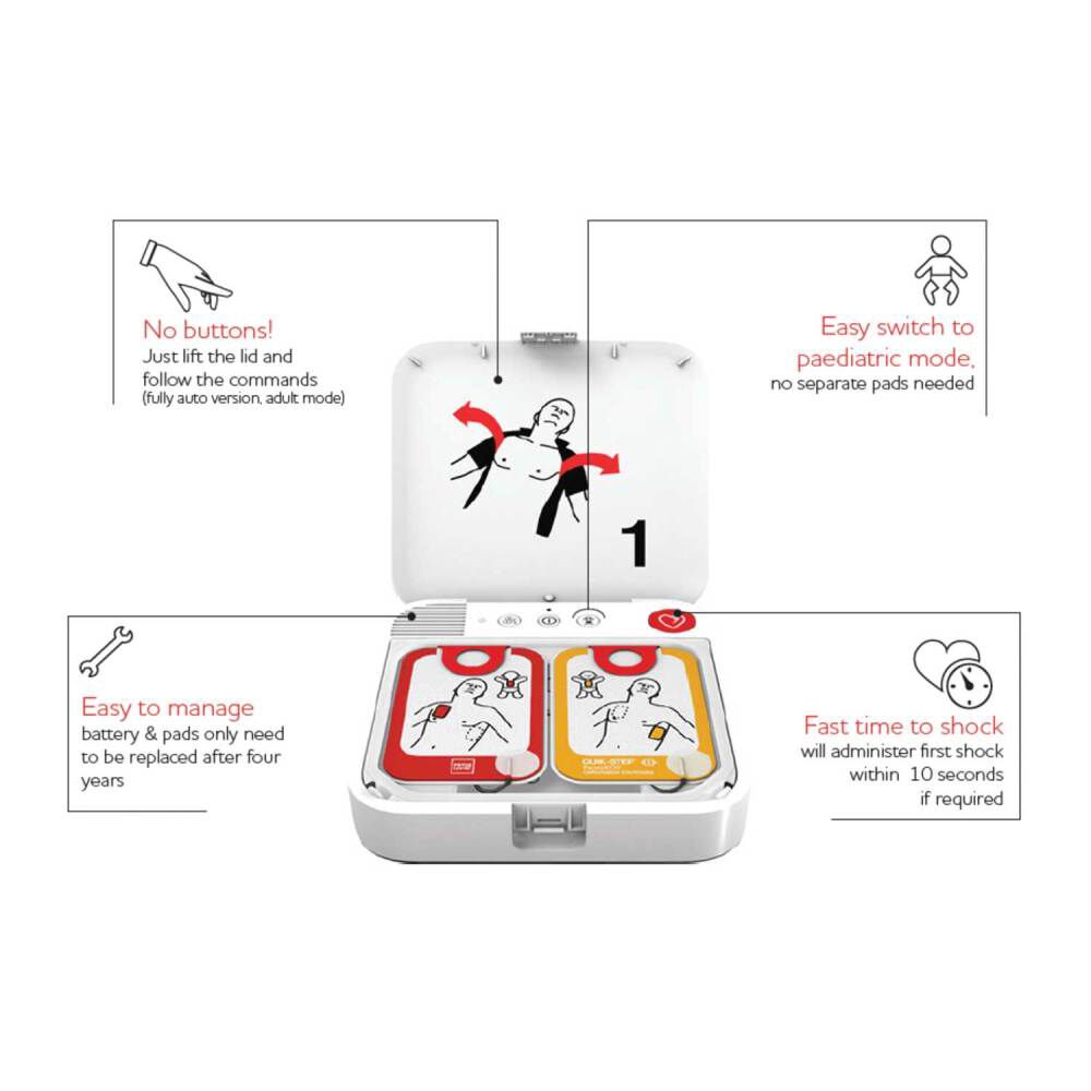Aero Healthcare CARDIACT LIFEPAK CR2 Semi-automatic, Cellular, English with Handle Standard Cabinet, large image number 2