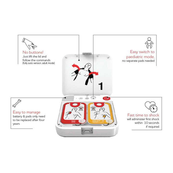 Aero Healthcare CARDIACT LIFEPAK CR2 Semi-automatic, Cellular, English with Handle Standard Cabinet, large image number 1