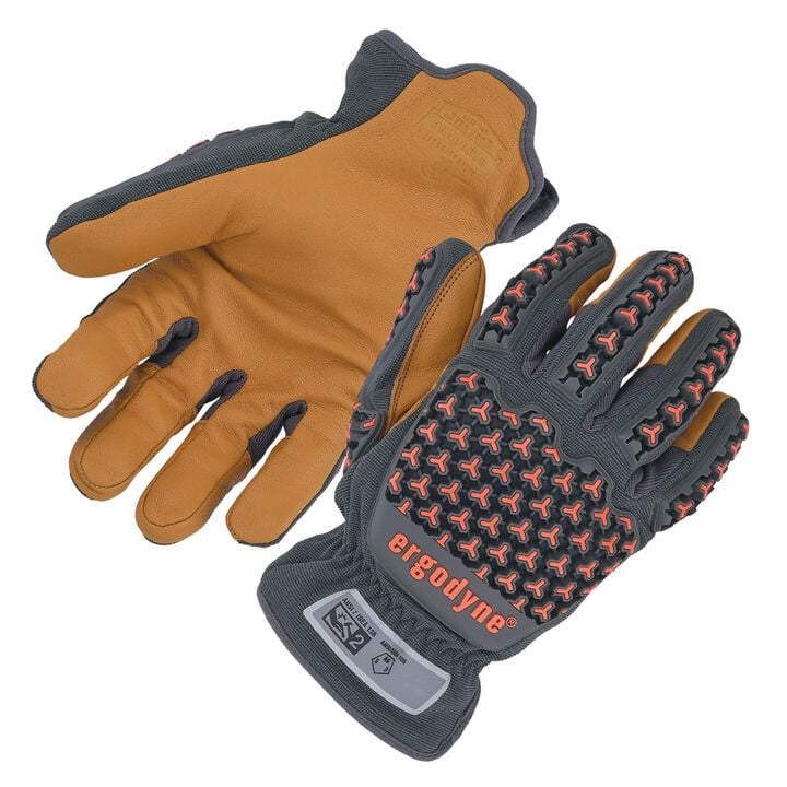 Ergodyne 712 Cut-Resistant Leather Impact Gloves 2XL Brown