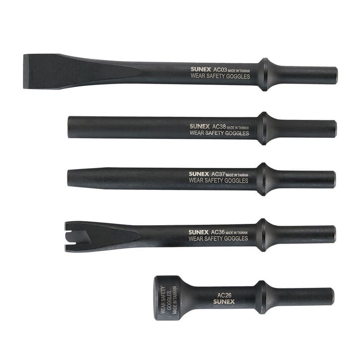 Sunex Standard Air Hammer Chisel Set 5 Pieces, large image number 1