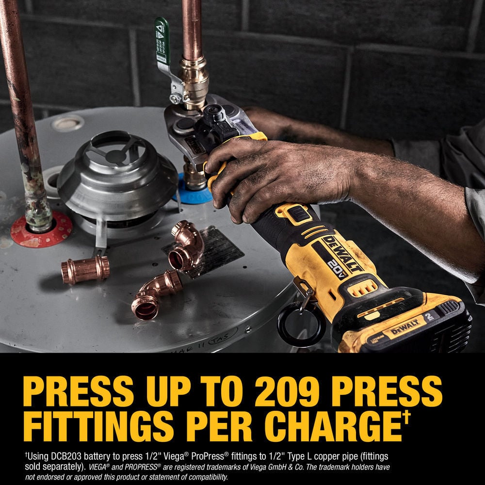 DEWALT 20V 1/2 in to 1-1/4 in Compact Press Tool Kit, large image number 7