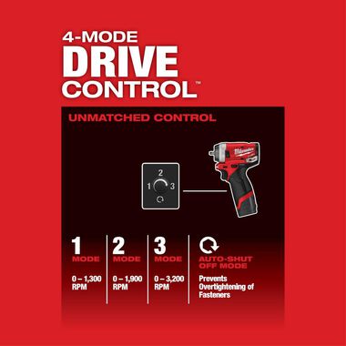 Milwaukee M12 FUEL Stubby 1/4 in. Impact Wrench (Bare Tool), large image number 4