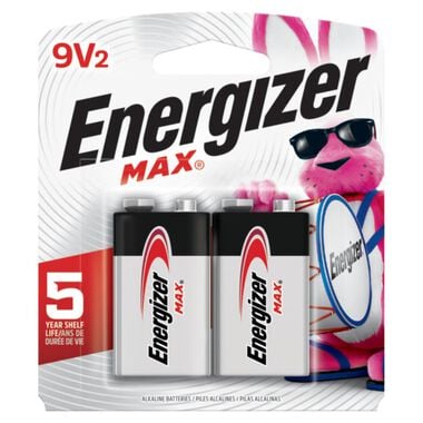 Energizer MAX Alkaline 9V Batteries 2 pack, large image number 0