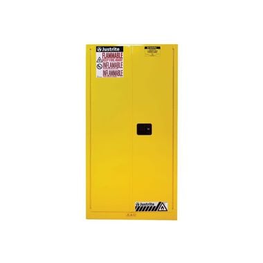 Justrite 60 Gallon Yellow Steel Self Close Flammable Cabinet