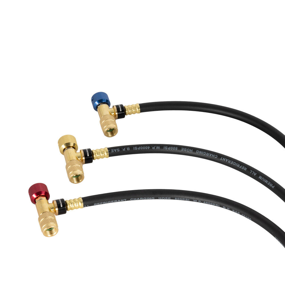 Malco Products 60 Inch Safe Seal HVAC Hose Set with 1/4 SAE x 5/16 SAE Fitting 3 Pieces, large image number 3