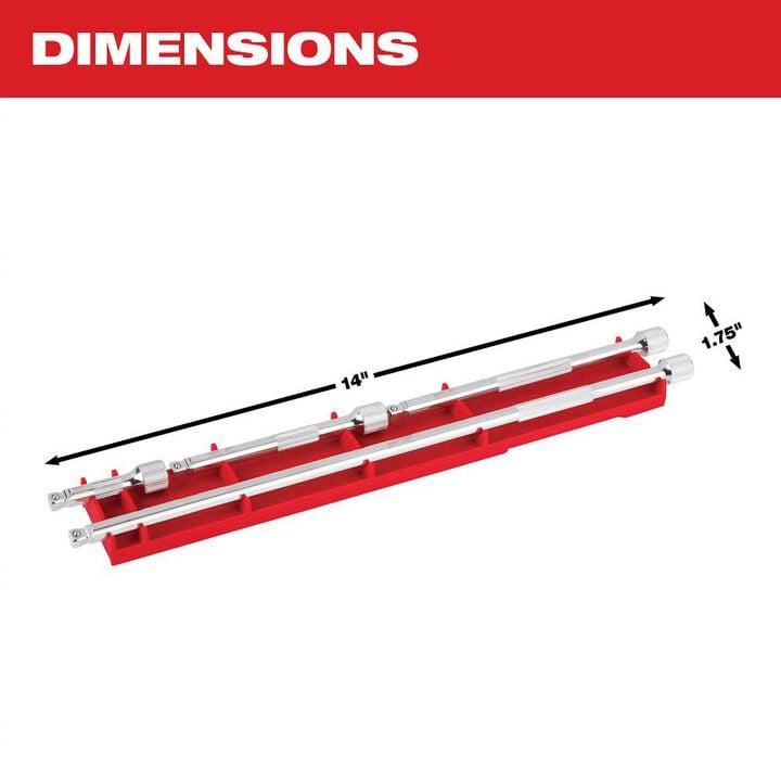 Milwaukee 1/4 Drive Wobble Extension Set 4pc, large image number 4