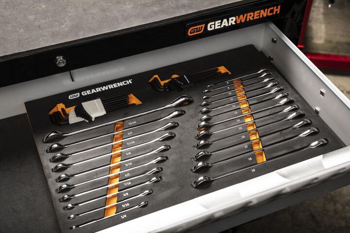 GEARWRENCH SAE/Metric Ratcheting Wrench and Hex Key Set 90T 44pc, large image number 9