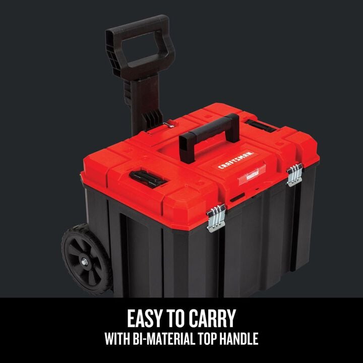 CRAFTSMAN VERSASTACK System 20 Inch Red Plastic Lockable Toolbox, large image number 3