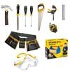 Stanley Jr Kids Wooden DIY Toolbox Kit & Construction Play Tool Set 10 Piece Bundle, small image number 1