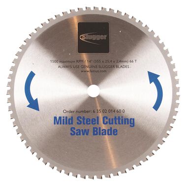 Fein 14 In. Saw Blade for Cutting Mild Steel for the 14 In. Slugger by Metal Chop Saw, large image number 0
