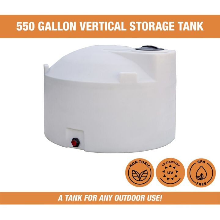 Buyers Products Company 550 Gallon Vertical Storage Tank - 67 Inch x 49 Inch, large image number 2