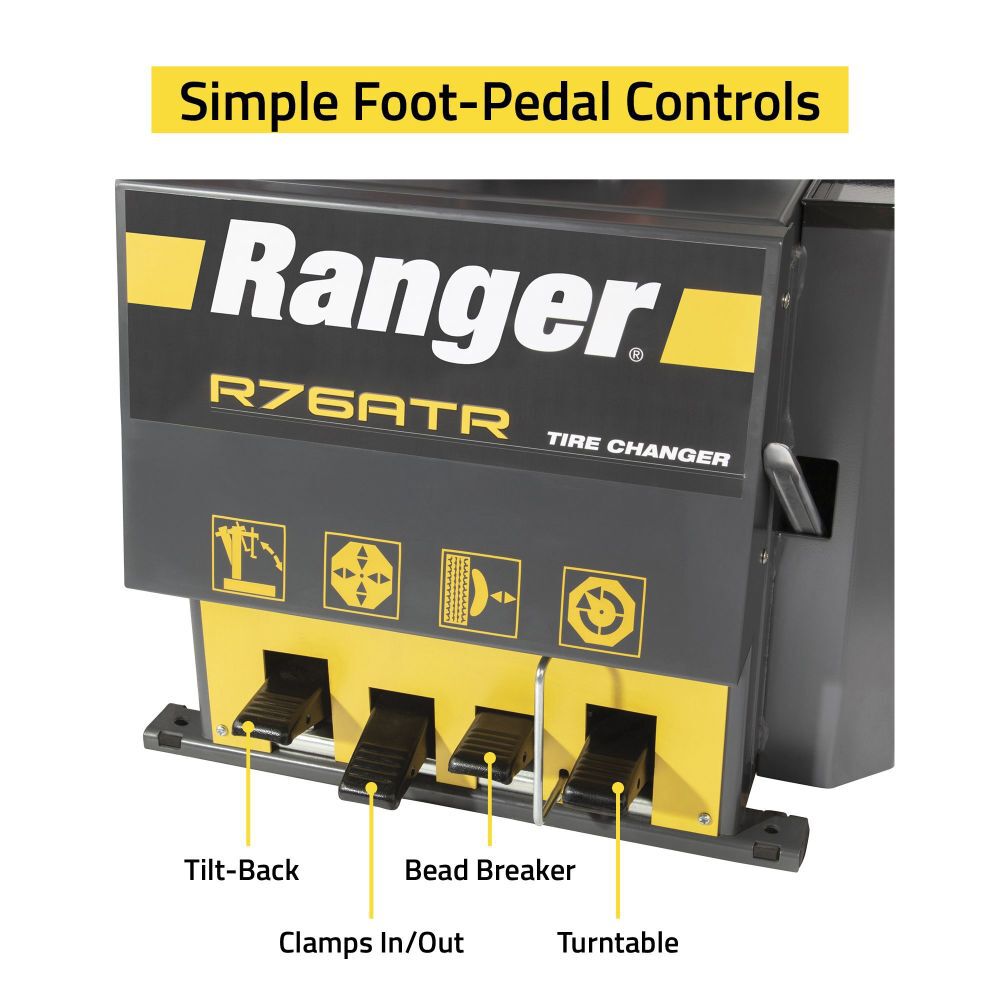 Ranger R76ATR 30 Inch Capacity Tilt-Back Tire Changer with Single Assist, large image number 12