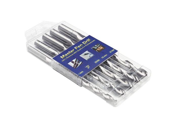 Fisch Pen Drill 5piece Set Includes 7 mm 10 mm 25/64in 27/64in Letter O