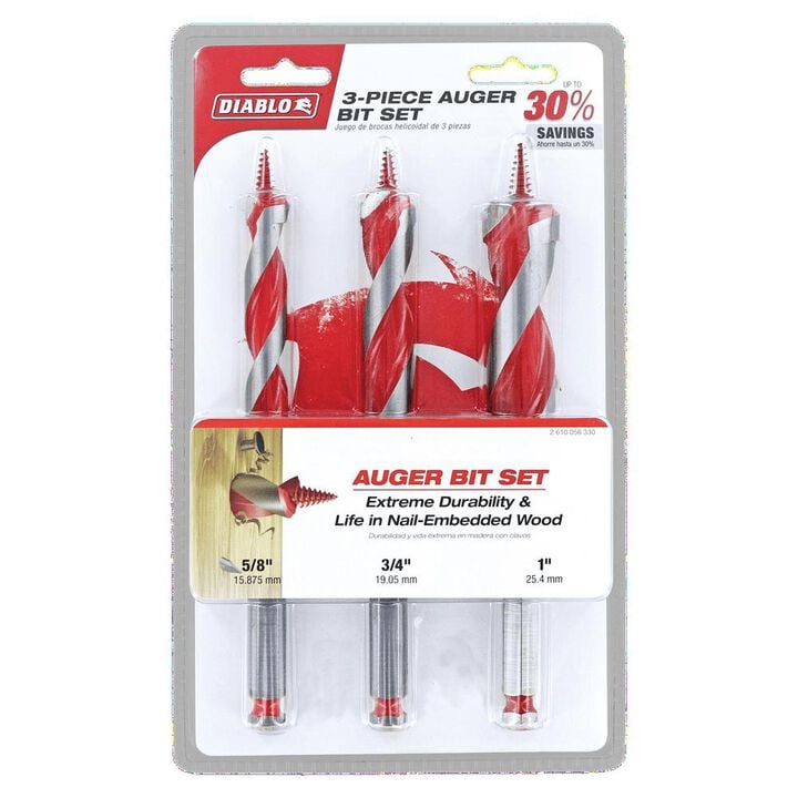 Diablo Tools 3 piece Auger Bit Set, large image number 2