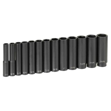 Grey Pneumatic 1/2in Drive 13 Piece Extra-Deep Set, large image number 0