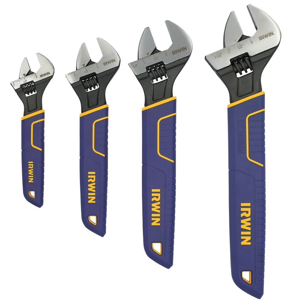 Irwin Vise-Grip Adjustable Wrench Set, SAE/MM, 4 Piece, large image number 1