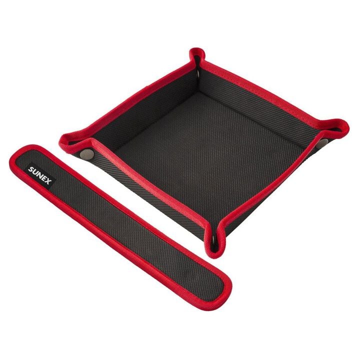 Sunex 10 Inch Folding Magnetic Tray with 2 Inch Magnetic Strip Combo Pack