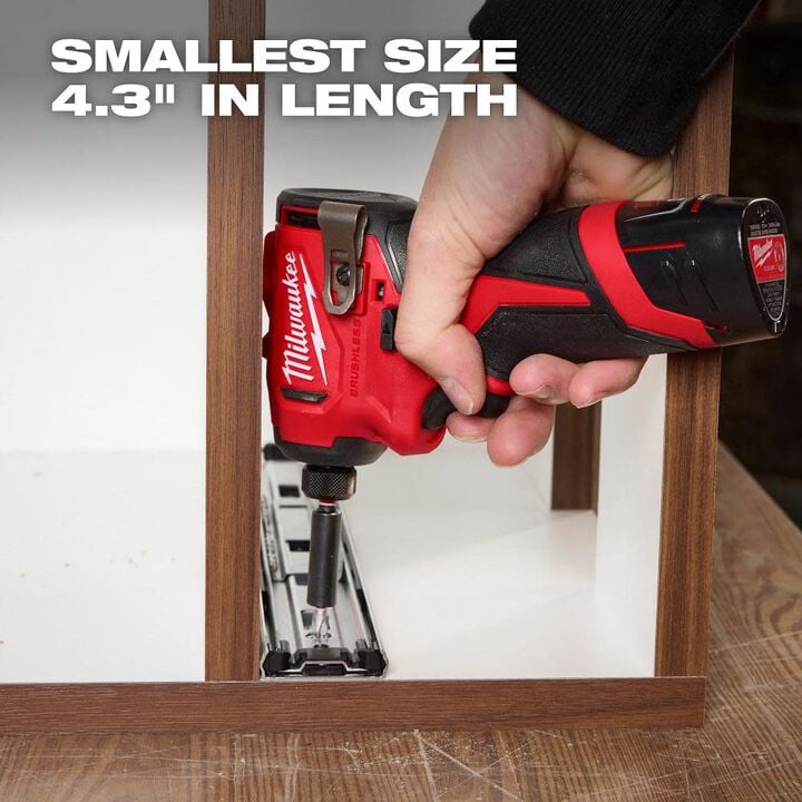 Milwaukee M12 Subcompact Brushless 1/4 Inch Hex Impact Driver Kit, large image number 5