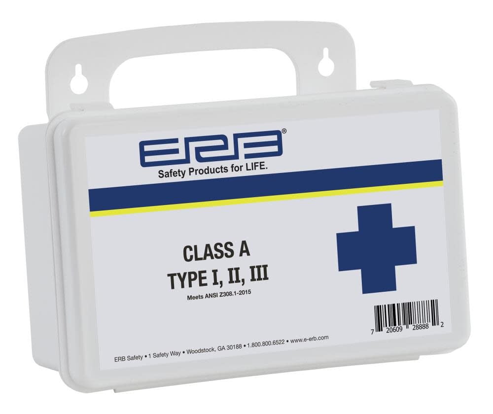ERB ANSI 2015 Class A First Aid Kit Plastic Box – 28888