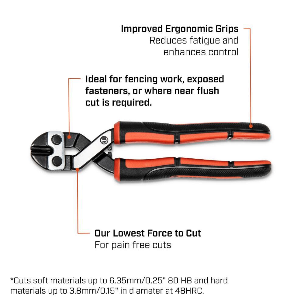 Crescent 8-1/2 Inch Compact Angled Wire and Bolt Cutter, large image number 6
