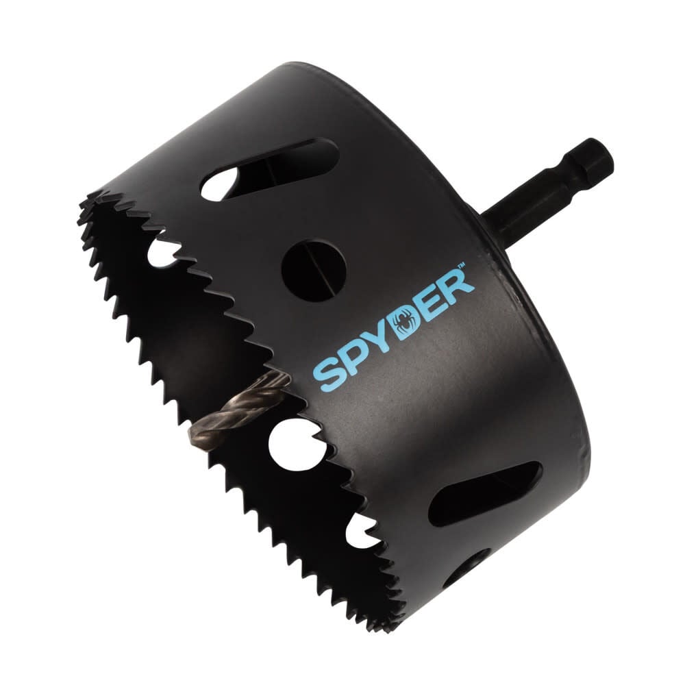 Spyder 4-1/8 Inch Bi-Metal Arbored Hole Saw, HSS Pilot Bit - 601005