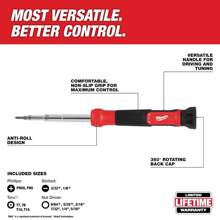 Milwaukee 14-in-1 Precision Multi-Bit Screwdriver, large image number 3