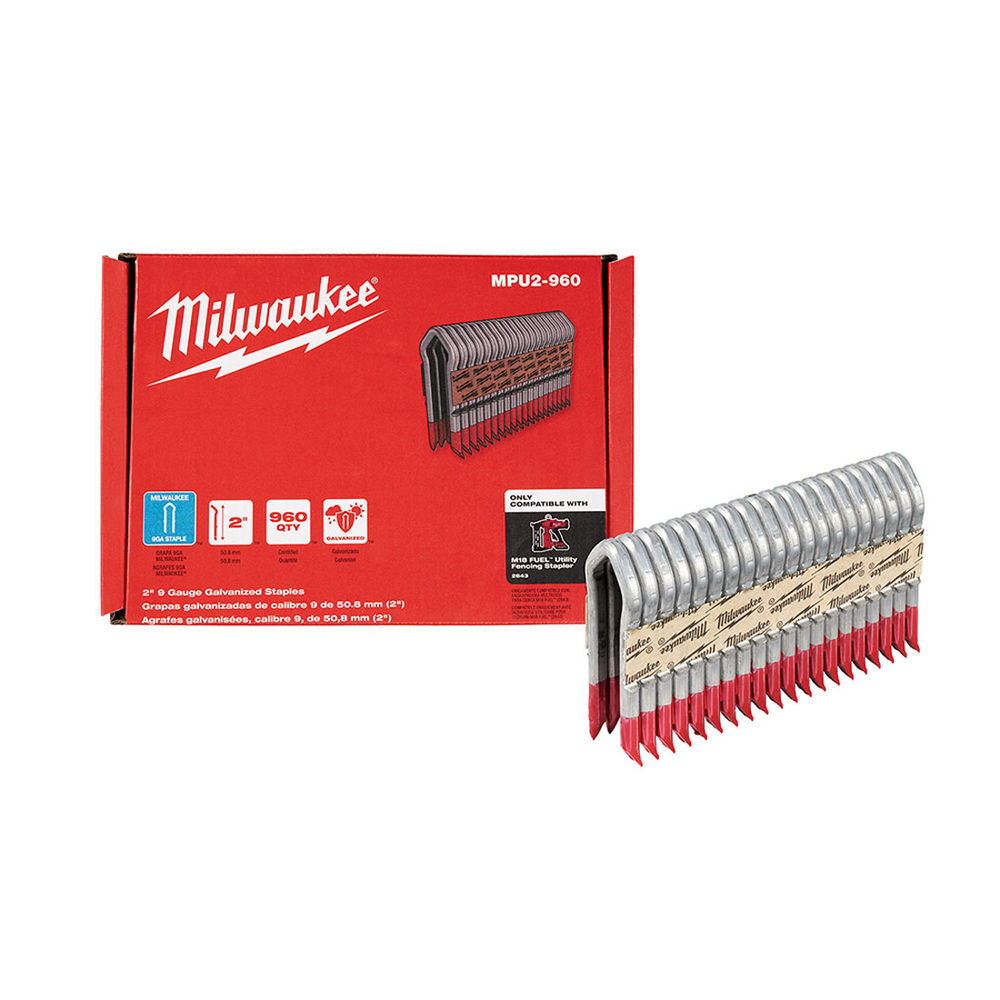 Milwaukee Galvanized Staples 2inch 9 Gauge, large image number 2