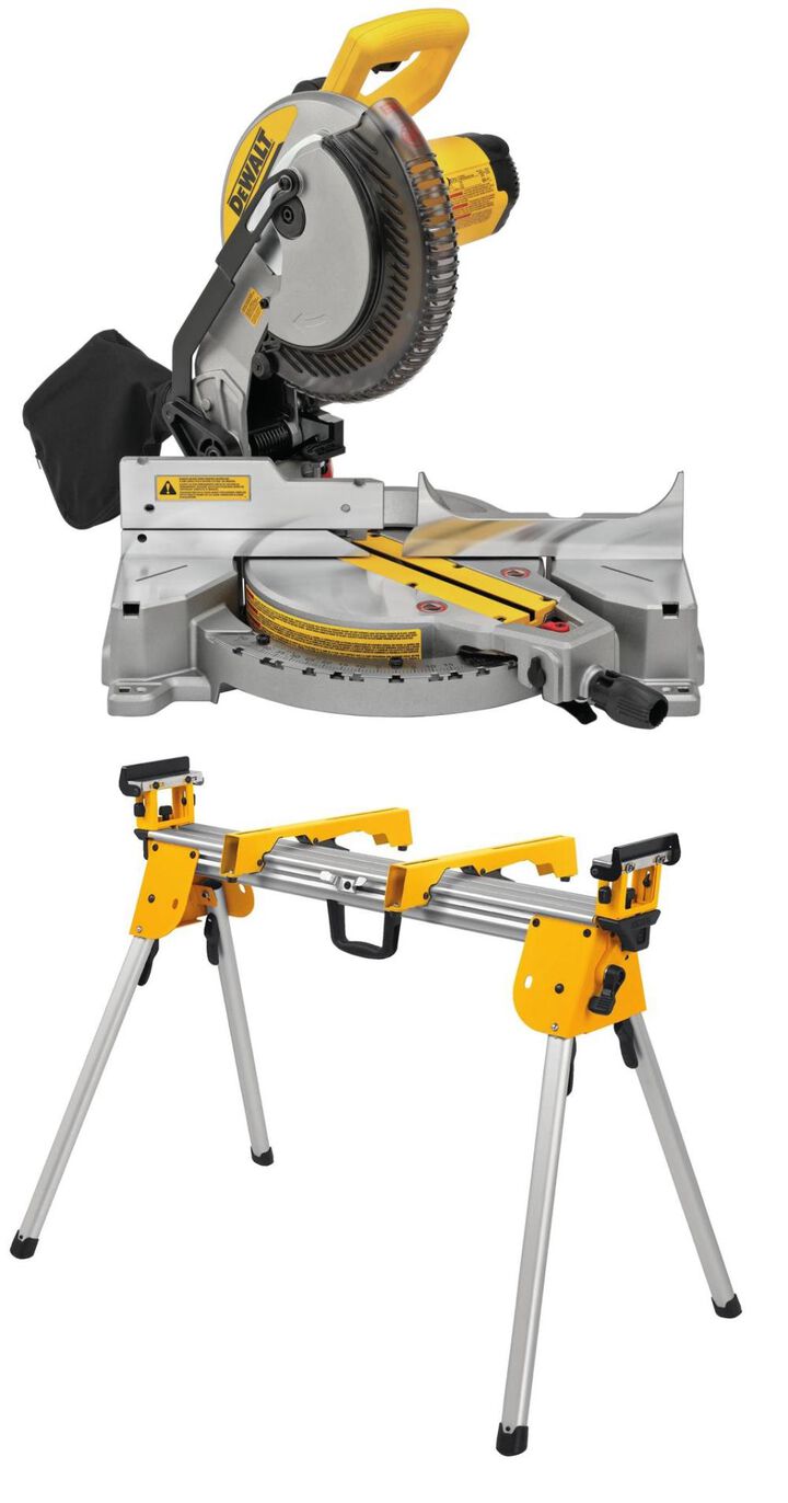 DEWALT 15 Amp 10 Inch Compound Miter Saw & Stand Bundle