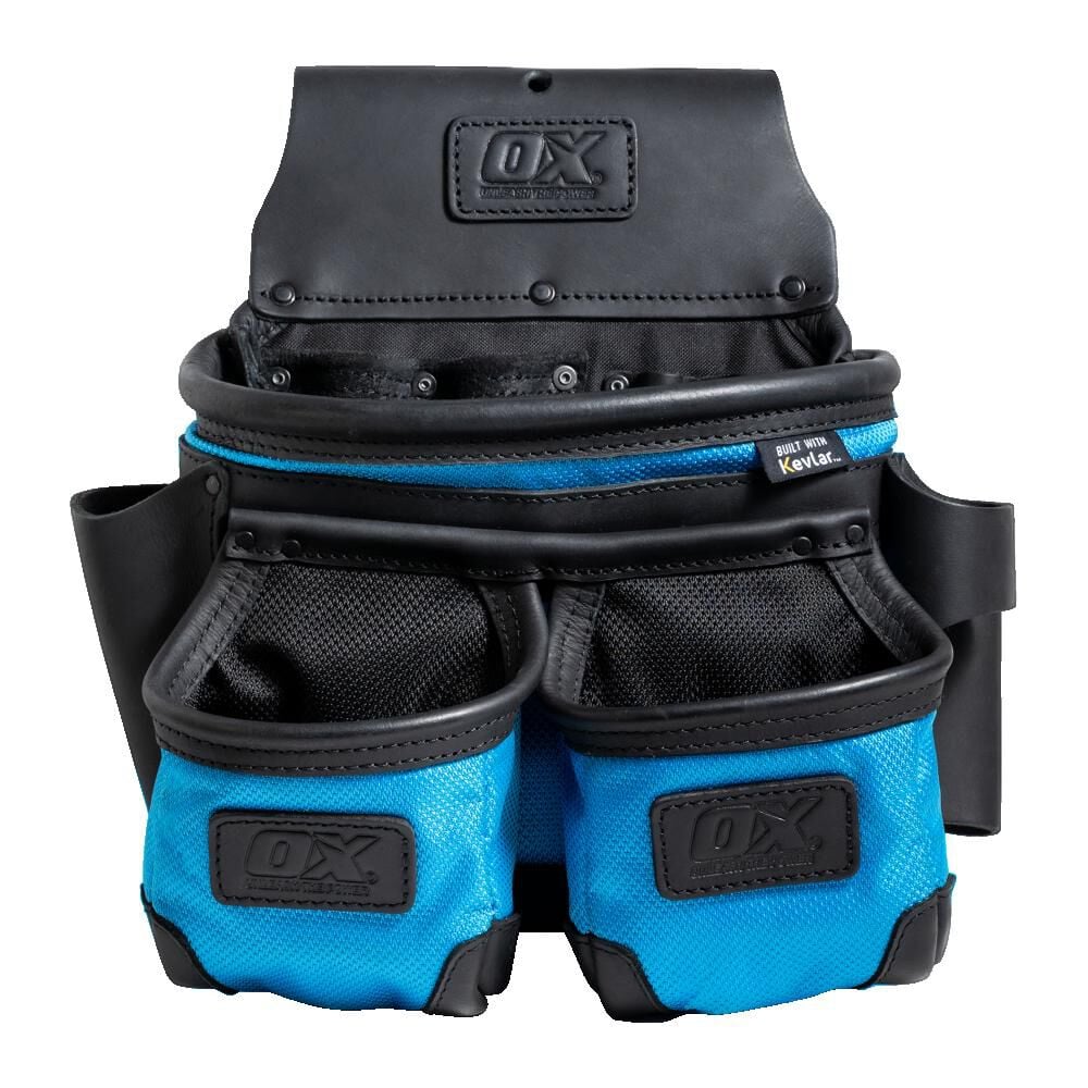 Ox Tools 3-Pocket Leather & Nylon Framer’s Pouch with Kevlar Reinforcement – OX-U268505