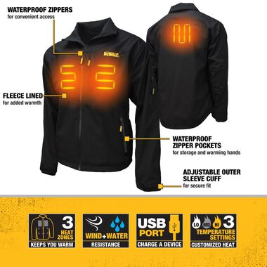 DEWALT Heated Soft Shell Jacket Kit, large image number 5