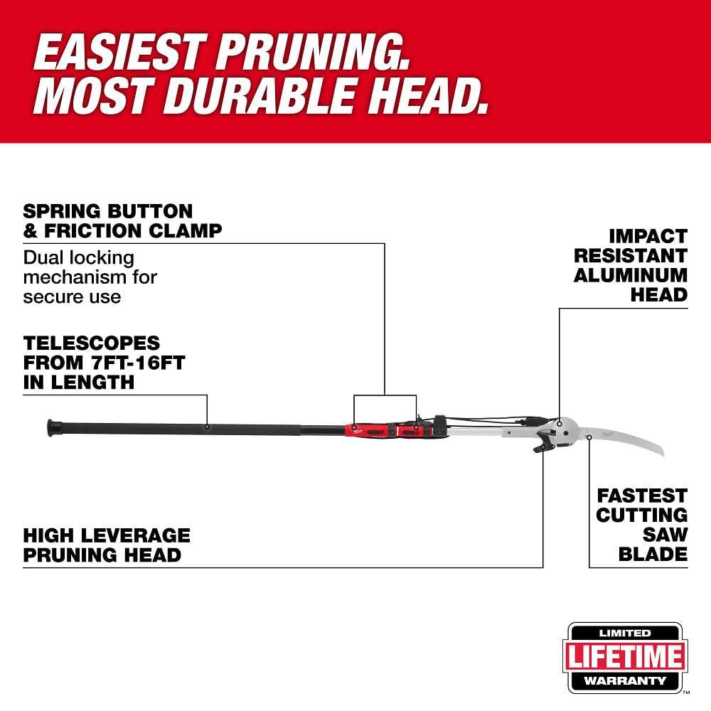 Milwaukee 16 Ft. Pole Saw & Pruner