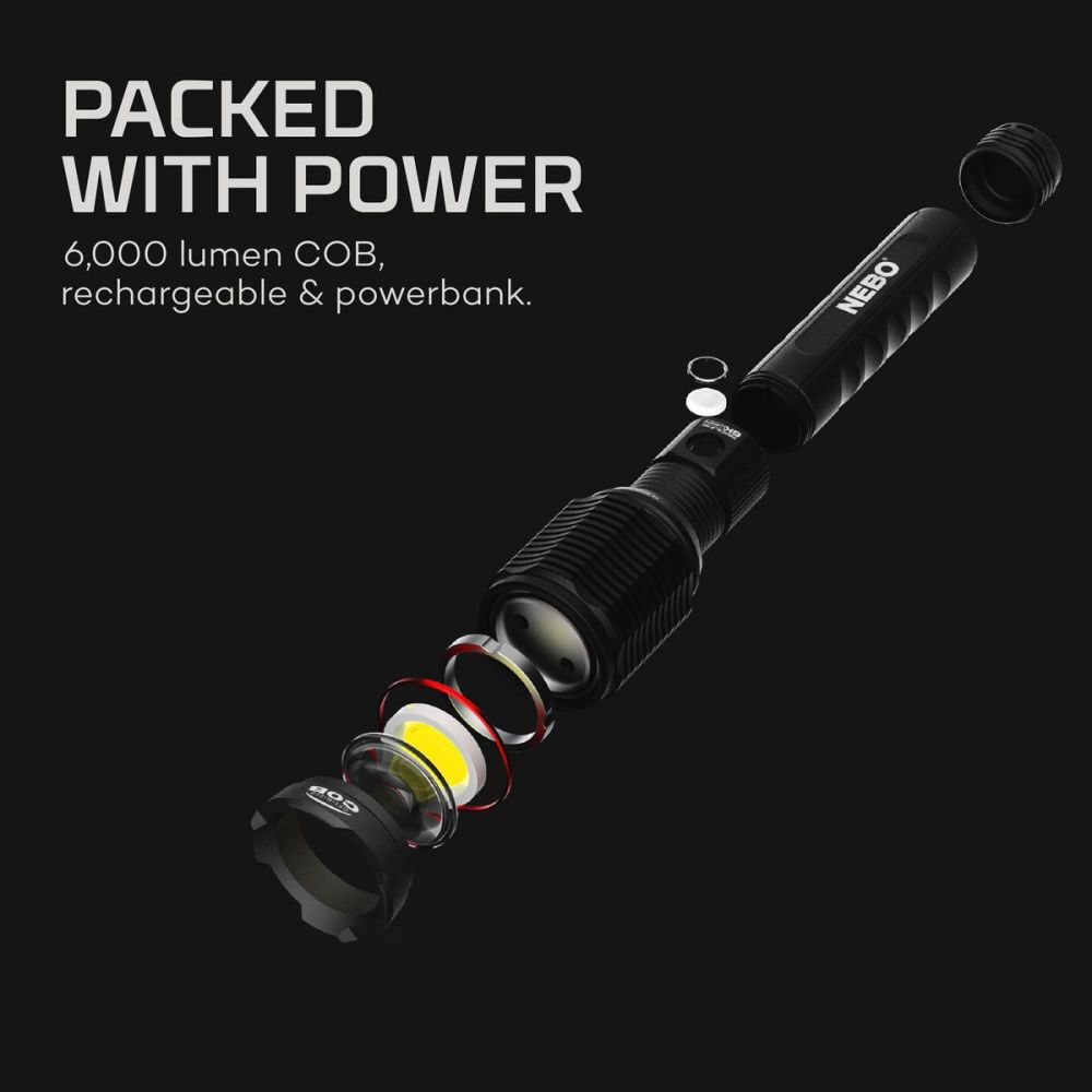 Nebo Redline 6K Flashlight 6000 Lumens Waterproof Rechargeable, large image number 3