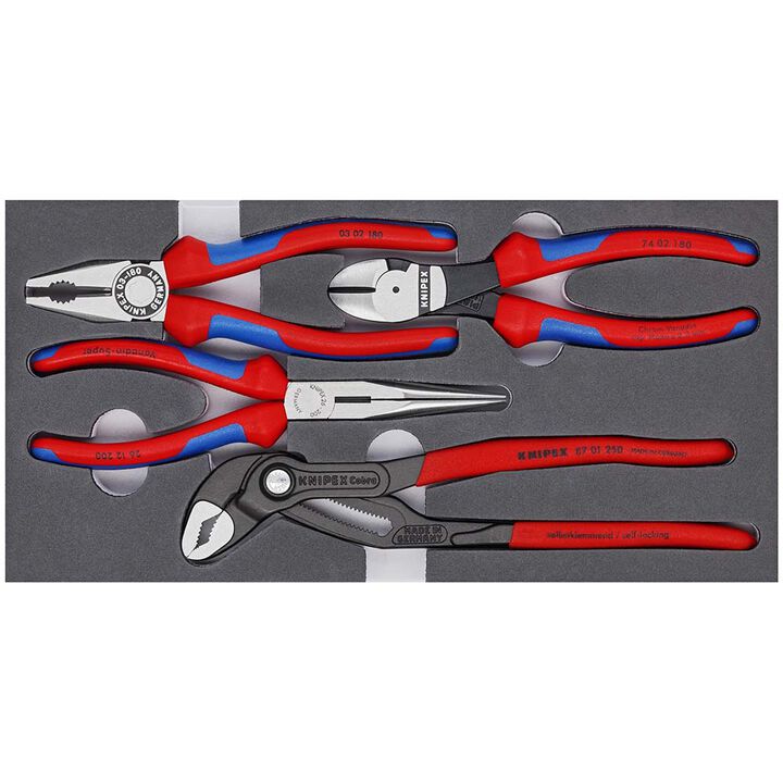Knipex Basic Pliers Set in Foam Tray 4pc