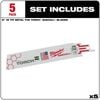 Milwaukee 6 in. 18 TPI THE TORCH SAWZALL Blade 5PK, small image number 2