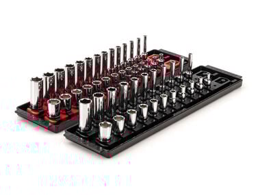 Tekton 1/4 Inch Drive 6 Point. Socket Set, 50 Pieces (5/32-9/16 Inch, 4-15 mm)