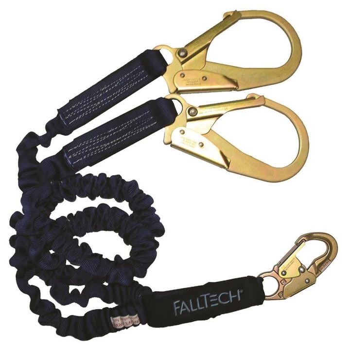 Falltech Elastech 6Ft Y-Leg Lanyard with Rebar Hooks