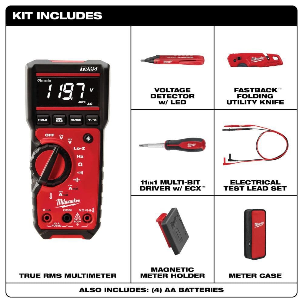 Milwaukee Electrical Multimeter Combo Kit 2220 20 - Image 2