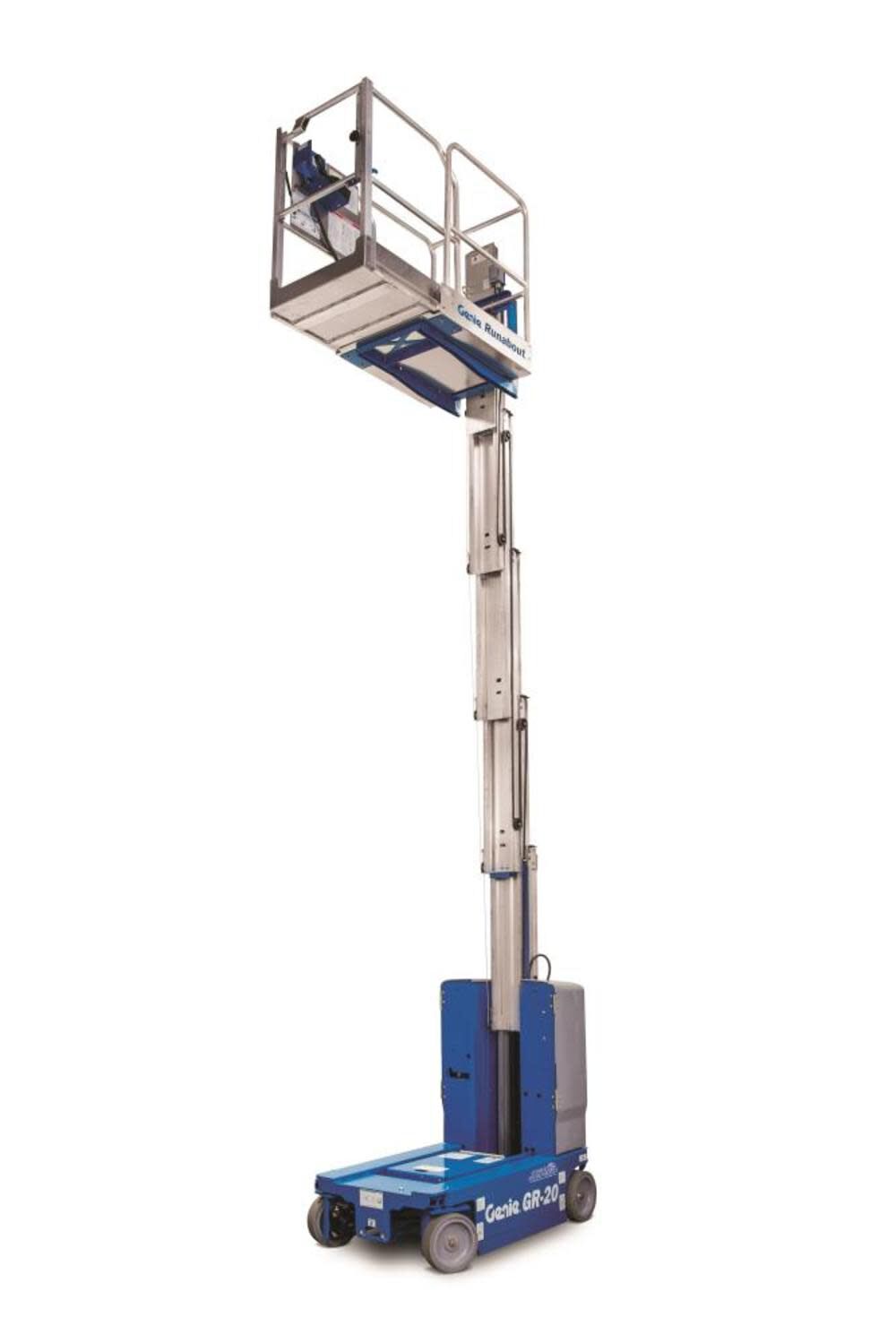 Genie Runabout Vertical Mast Lift 20′ Platform Height 350# Lift Capacity Electric – GR-20